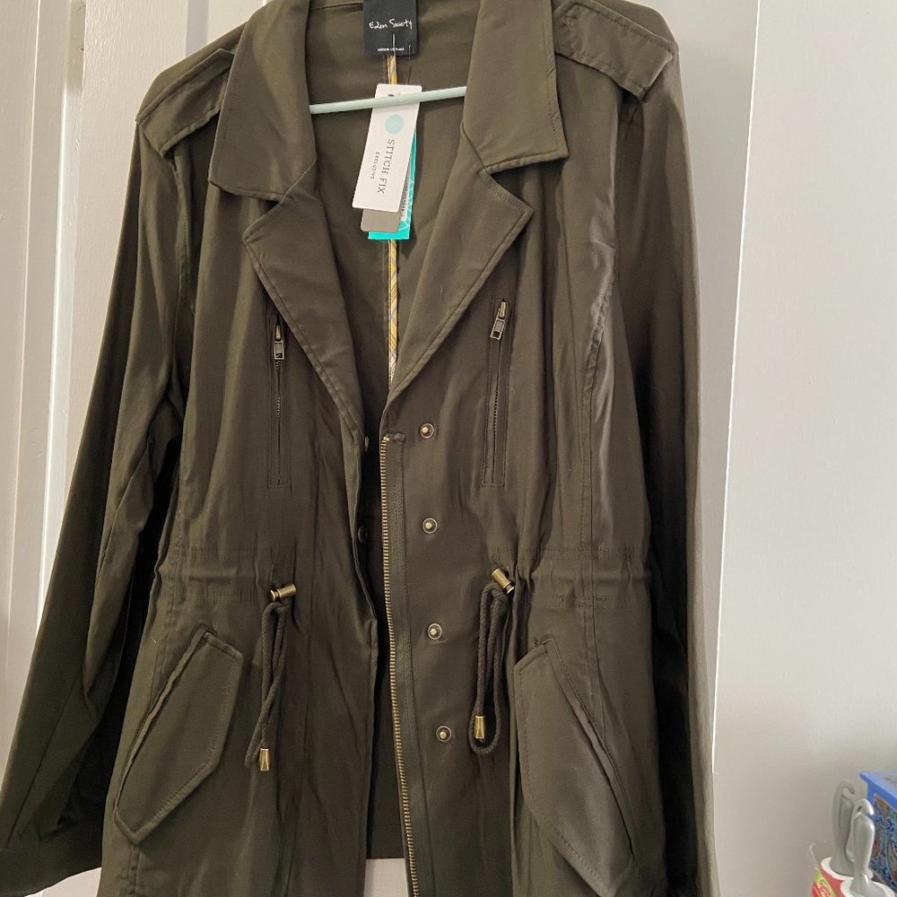 XXL Olive Laysha Cargo Jacket